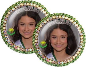 2- Sunshine Charity Pageant Photo Brooches