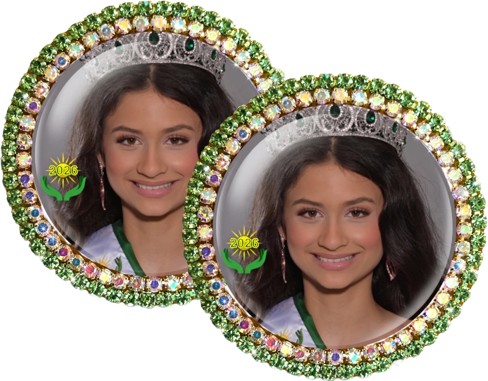 2- Sunshine Charity Pageant Photo Brooches